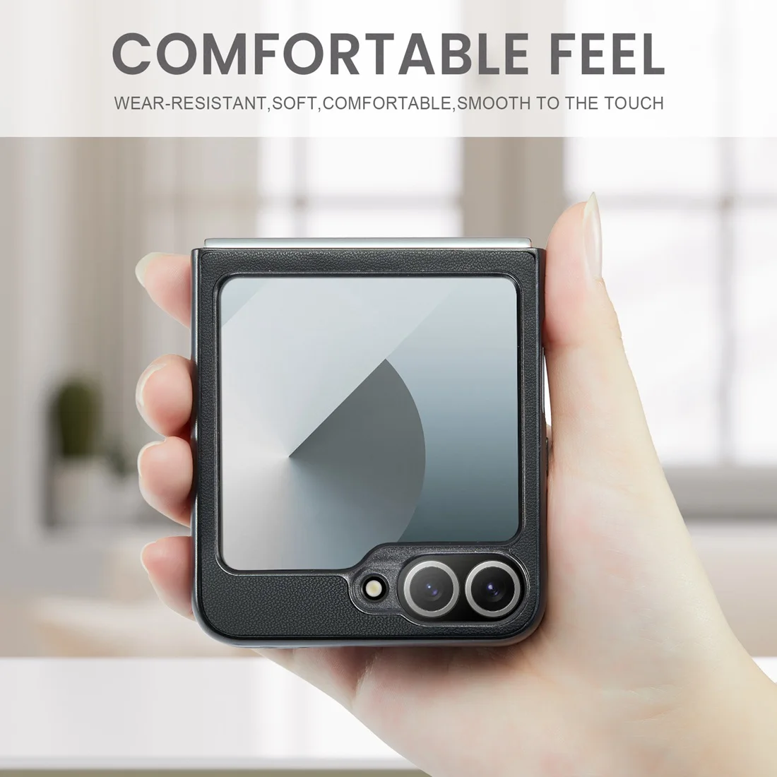 Ultra-Thin Leather Phone Case with Full Body Cover & Shockproof, Supports Wireless Charging