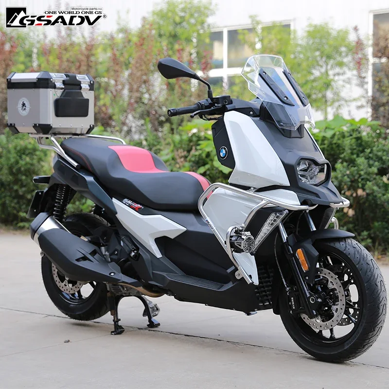 여행용 대용량 오토바이 트렁크 박스, 범용 오토바이 테일박스, 스틸 브래킷 포함 탑 케이스, BMW C400X 용, 40L, 43L