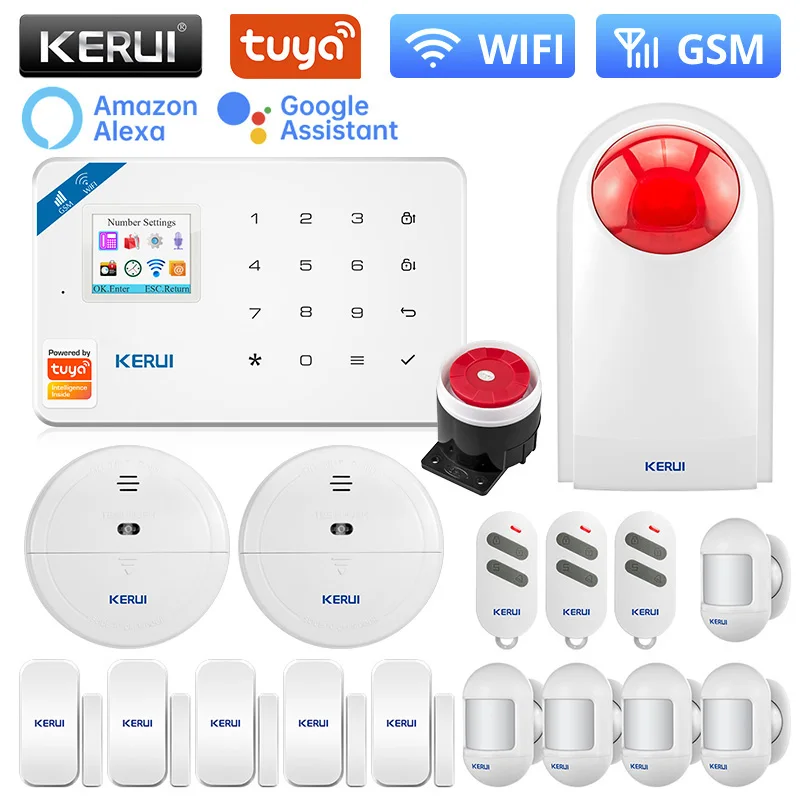 Kerui W181 Tuya Smart Wifi Gsm Alarm System Wireless Smart Home