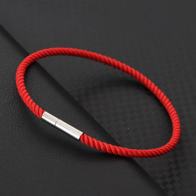 Nouveau bracelet porte-bonheur en cordon 7 couleurs pour hommes et femmes, tissu de qualité A, cordon fin de 3 mm, bracelet cadeau de mariage, bracelet d'amitié, Pulsera Roja