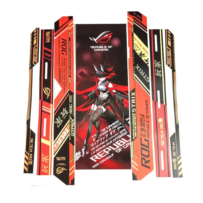 Diy pc Case Adesivos para Asus Rog Gx601 Helios Personalizados Chassis Frame Capa Frontal Stricker Gabinete Mod Gamer Peças Decorativas