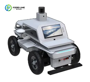 Telaio robot di pattuglia industriale personalizzato a 4 ruote. Robot di sicurezza con navigazione e pattugliamento automatici