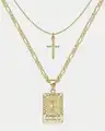 Gold Letters Cross P