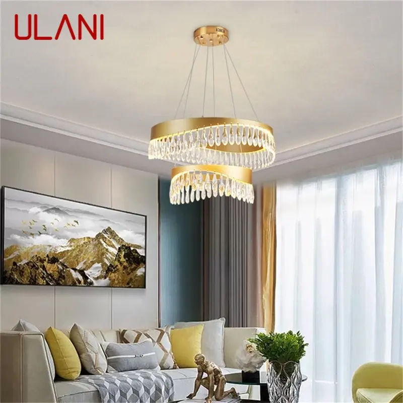 

ULANI Chandelier Pendant Lamp Postmodern Gold Luxury Home LED Light Fixture for Living Dining Room