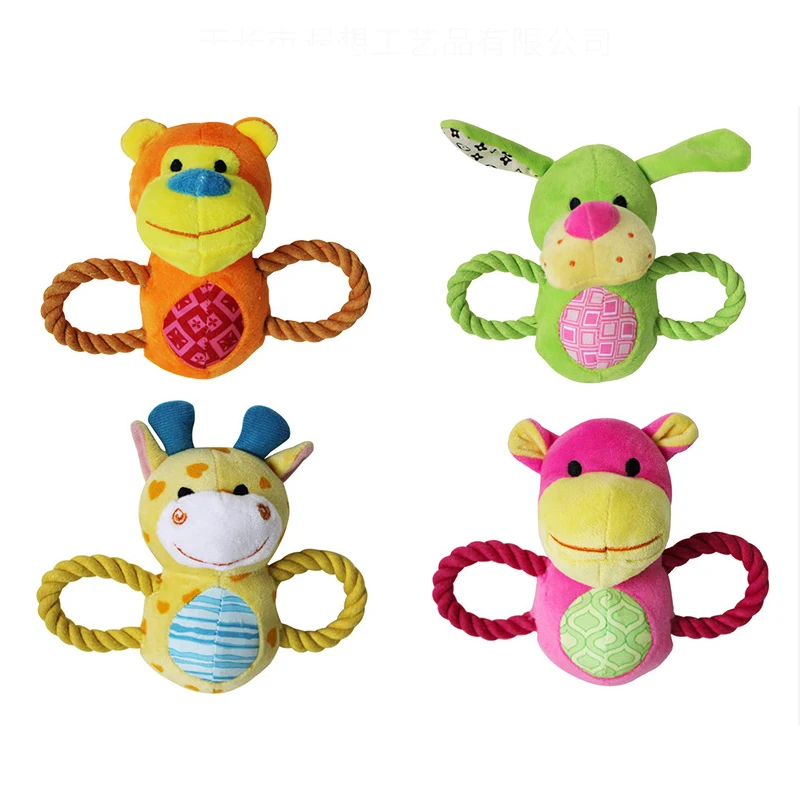 Double Cotton Rope Interactive Biting Plush Dog Toy, New Style, Fashion