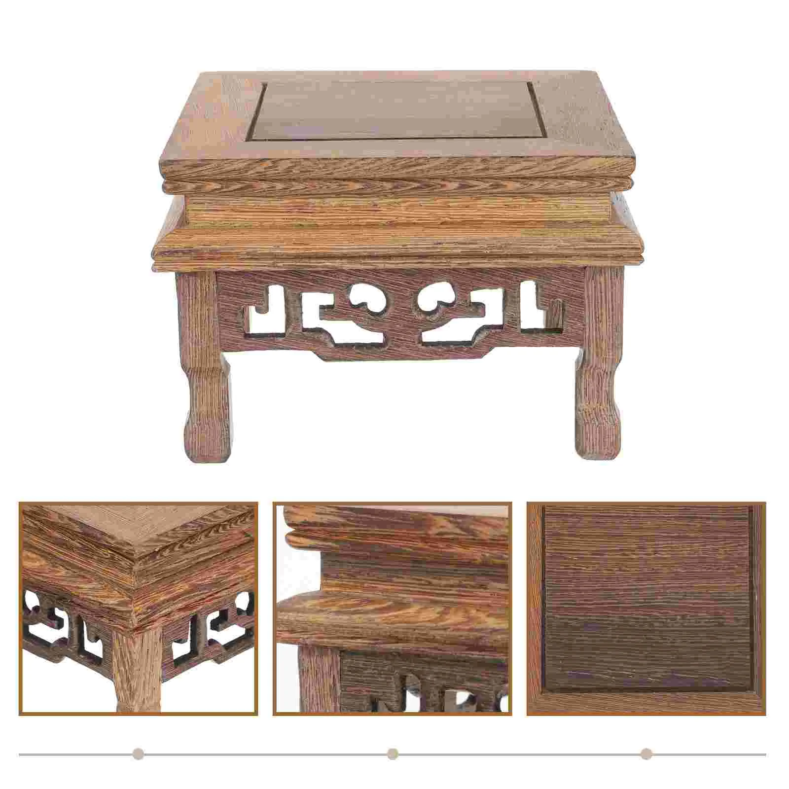 Rectangular Planter Planter Stand Woodsy Decor Household Flower Pot Base Decor Home Holder Crafts plant stand wooden flower shelf