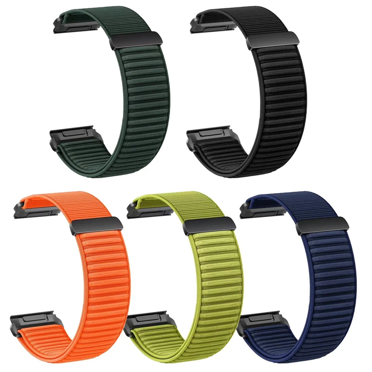Enhanced Quick Fit Nylon Strap Bracelet, 26mm and 22mm Adjustable Band