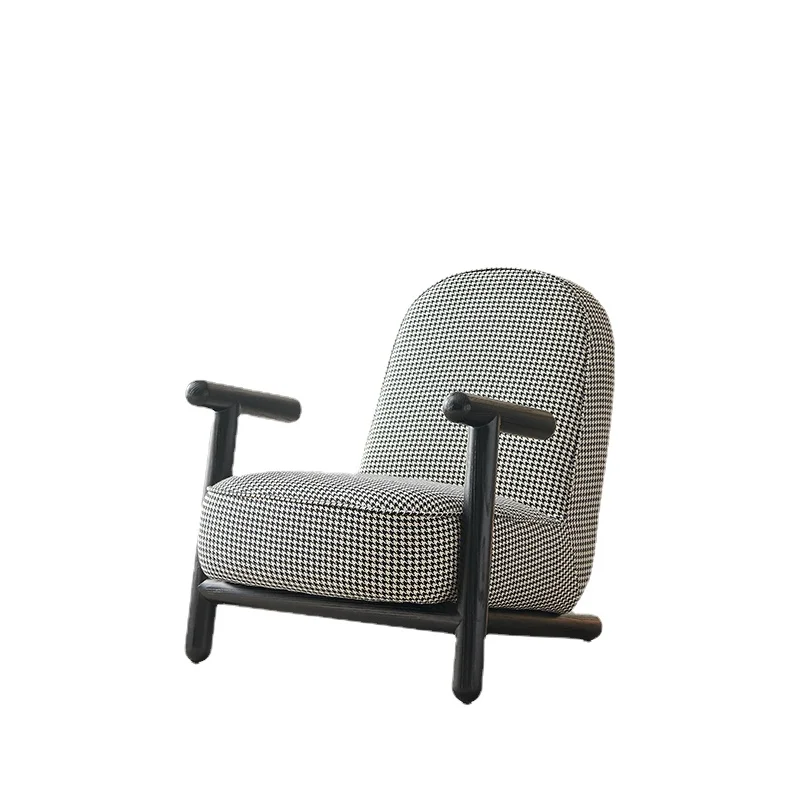 

YY Nordic Modern Single Sofa Houndstooth Chair Living Room Balcony Chair