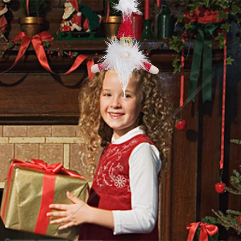 Christmas Party Headband Santa/Elf/Elk Cosplay Hairband Holiday Hair Hoop for Party Costume Photo Props Hair Accessories