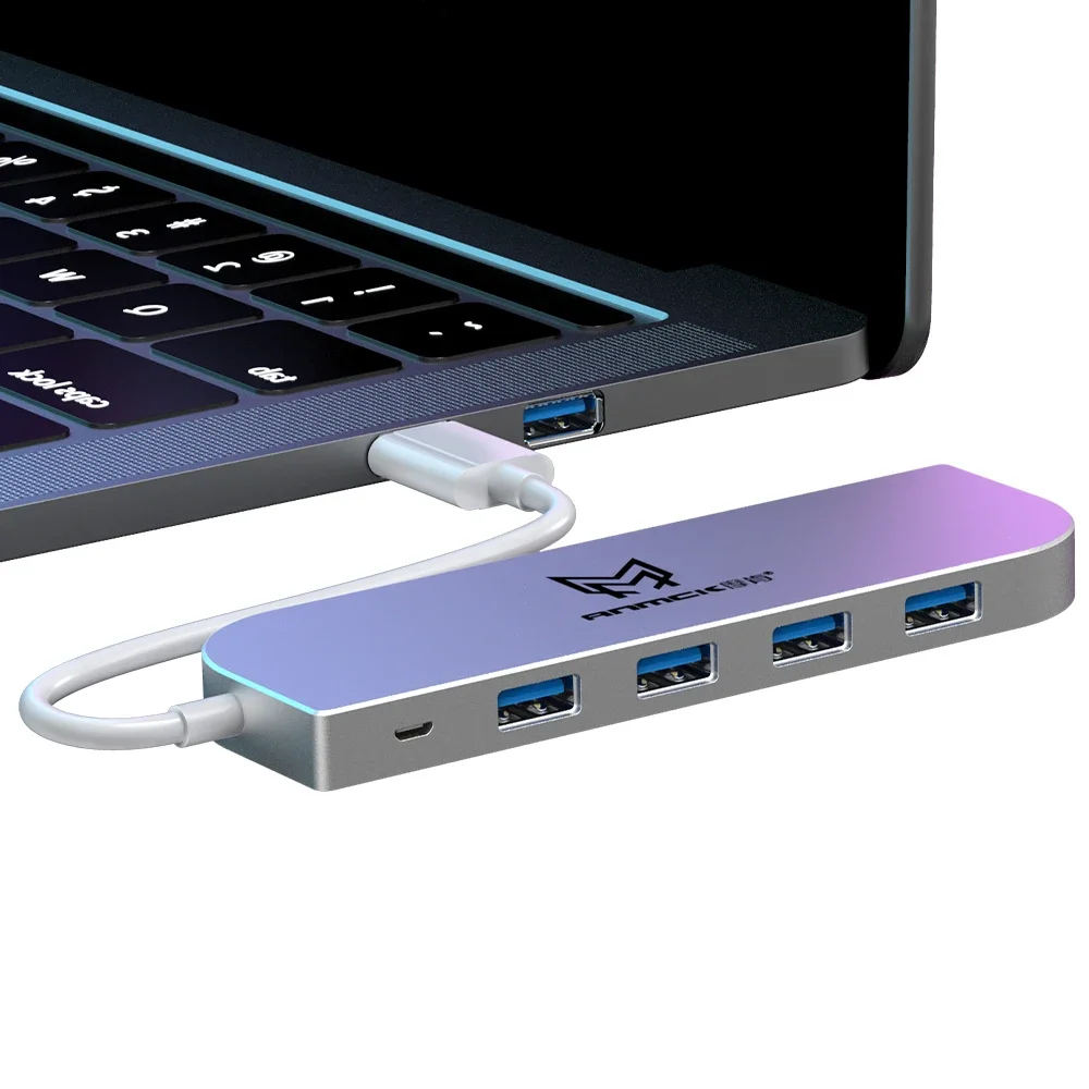 Anmck USB Hub 1M USB 2.0 Multi USB Splitter Adapter 4 Ports Speed Mini Multiple 3 Hab usb2.0 HUB Port USB-Hub Expander For PC 4