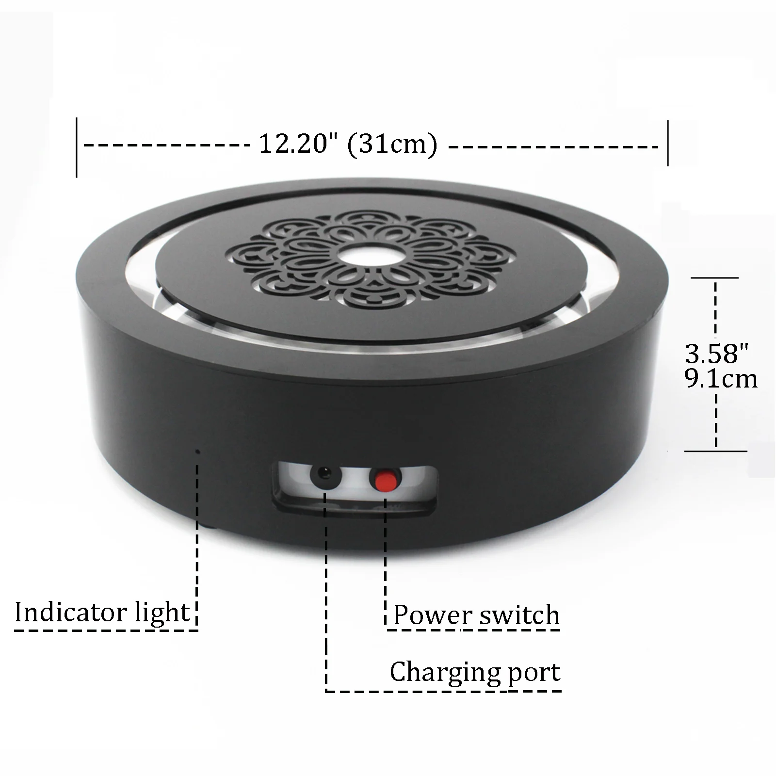 Hookah Laser Light Base Rechargeable battery Lounge Led Base Smoking hookah Colorful Laser Force Field Tray Shisha light