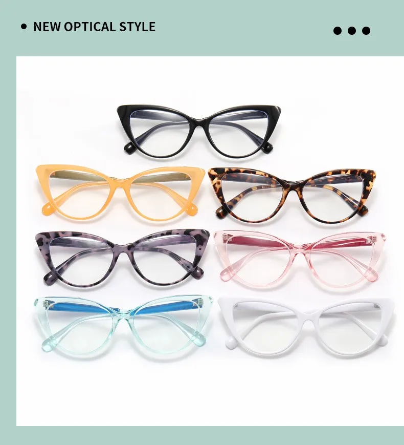 Neue Cat Eye Anti Blaues Licht Gläser Frauen Vintage Brillen Frau Gläser Rahmen Klassische Vintage Kleine Größe Brillen 2023 – Detail 7