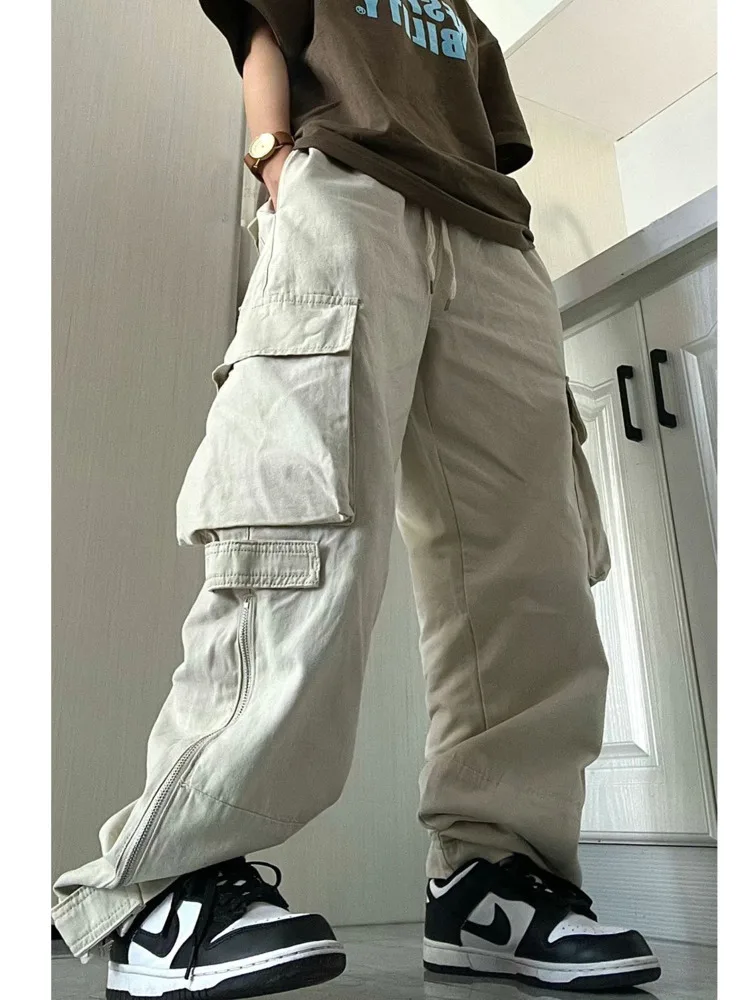 

Workwear Casual Pants Women's 2023 Summer Japanese Street Straight Pants Loose Casual Fashion High-quality Wide Leg Pants