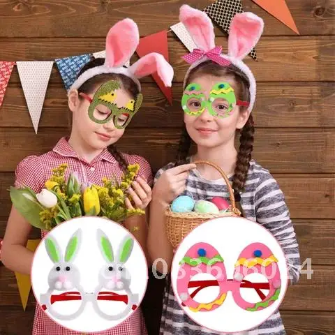 

Bunny Easter Glasses Frame Photo Booth Prop Rabbit Chick Eggs Photobooth Easter Decorations Easter Event Party Favors Kids Gifts