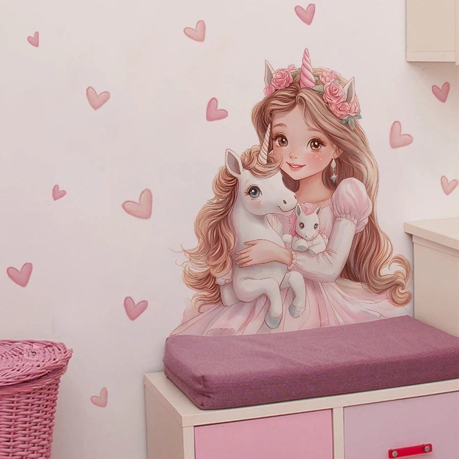 Unicorn & Girl Switch Sticker 4