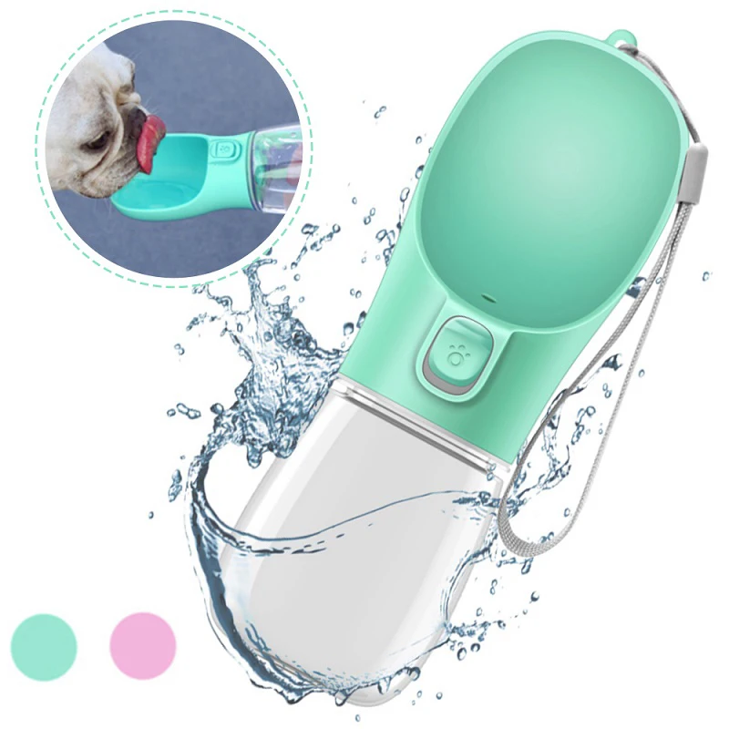 DogWaterBottlePortableForSmallLargeDogsBowlOutdoorWalkingPuppyPetTravelWater