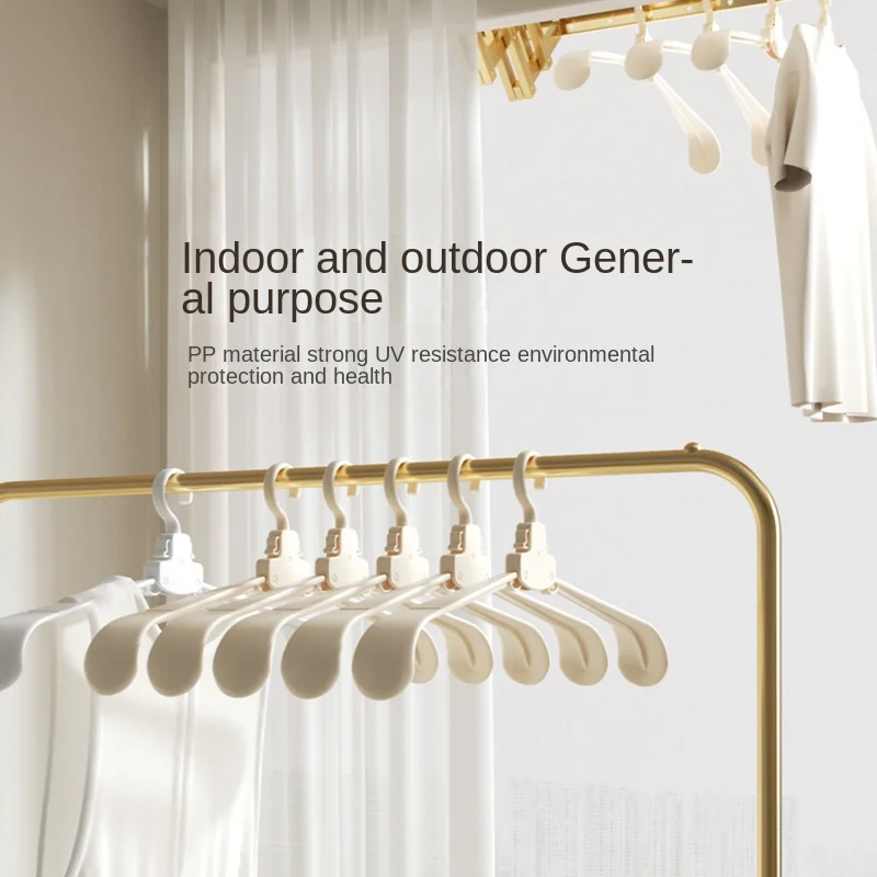 3800 Folding Clothes Hanger Multi-functional Household Balcony Clothes Hanging Travel Portable Clothes Hanger 2