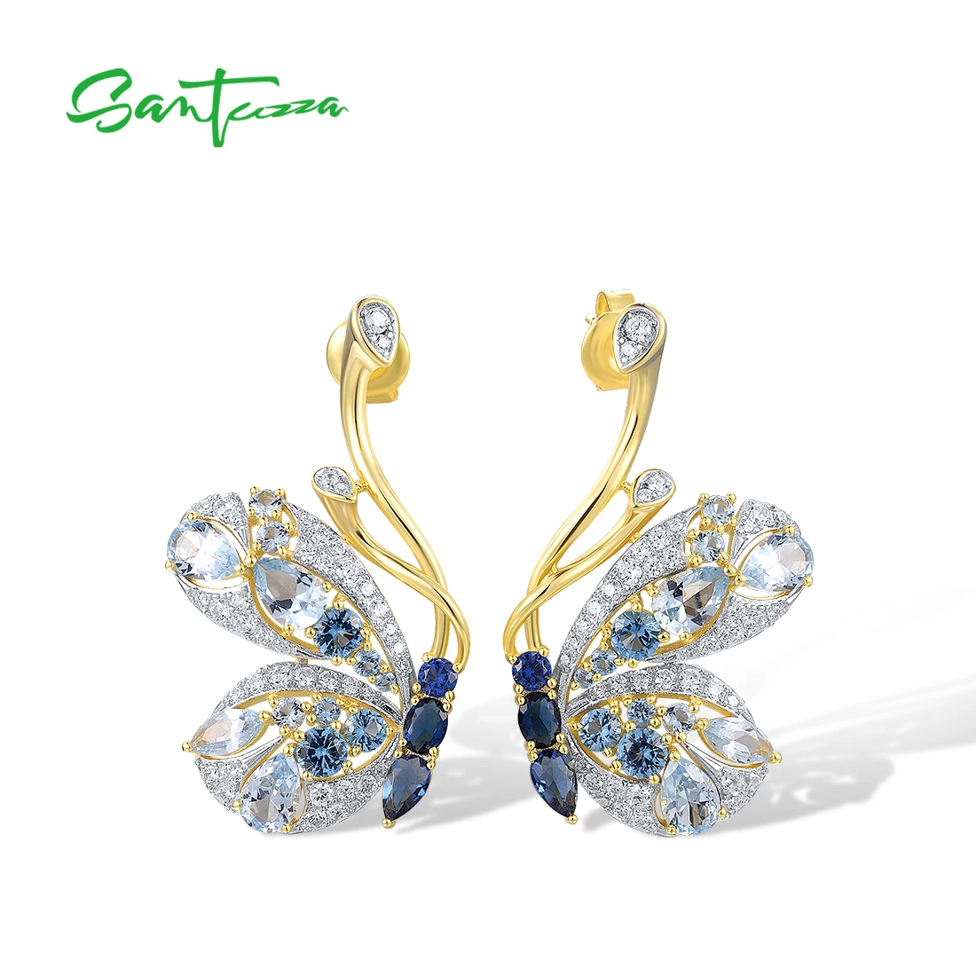 Orecchini Argento Santuzza -Farfalle verdi e bianche 79 S853433f9aee74a56aa97e99cd7801cd6t