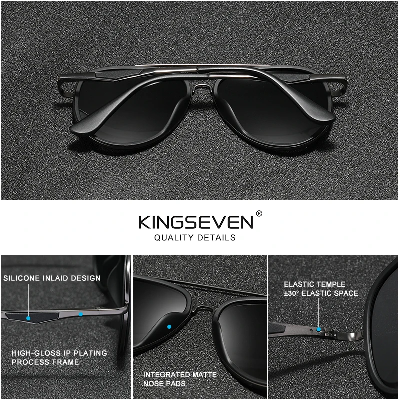 KINGSEVEN-gafas de sol polarizadas para hombre, lentes clásicas de marca, con bloqueo UV, N7936, 2022