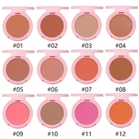 Custom 12colors Blush Powder Natural Matte Nourishing Facial Cheek Contour Peach Blush Palette Bulk Makeup Private Label 1