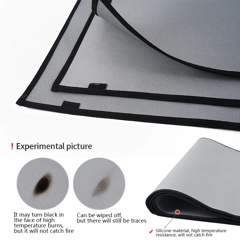 Camping Fireproof Grill Mat Cloth Flame Retardant Heat Insulation Pad Fire Pit Ember Mat Blanket for Outdoor Picnic Barbecue 5