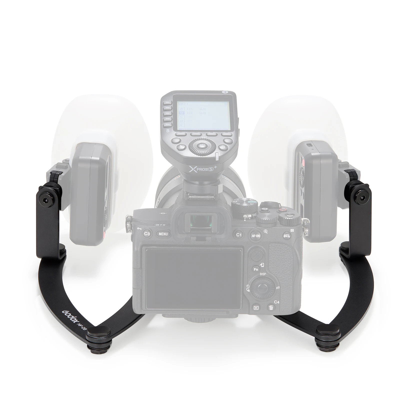 Flashlight Bracket Godox MF-DD/GODOX MF-DB Flexible Flash Bracket for Godox MF12 Flash Macro Photography Compatible with Nikon/ Sony DSLR Cameras