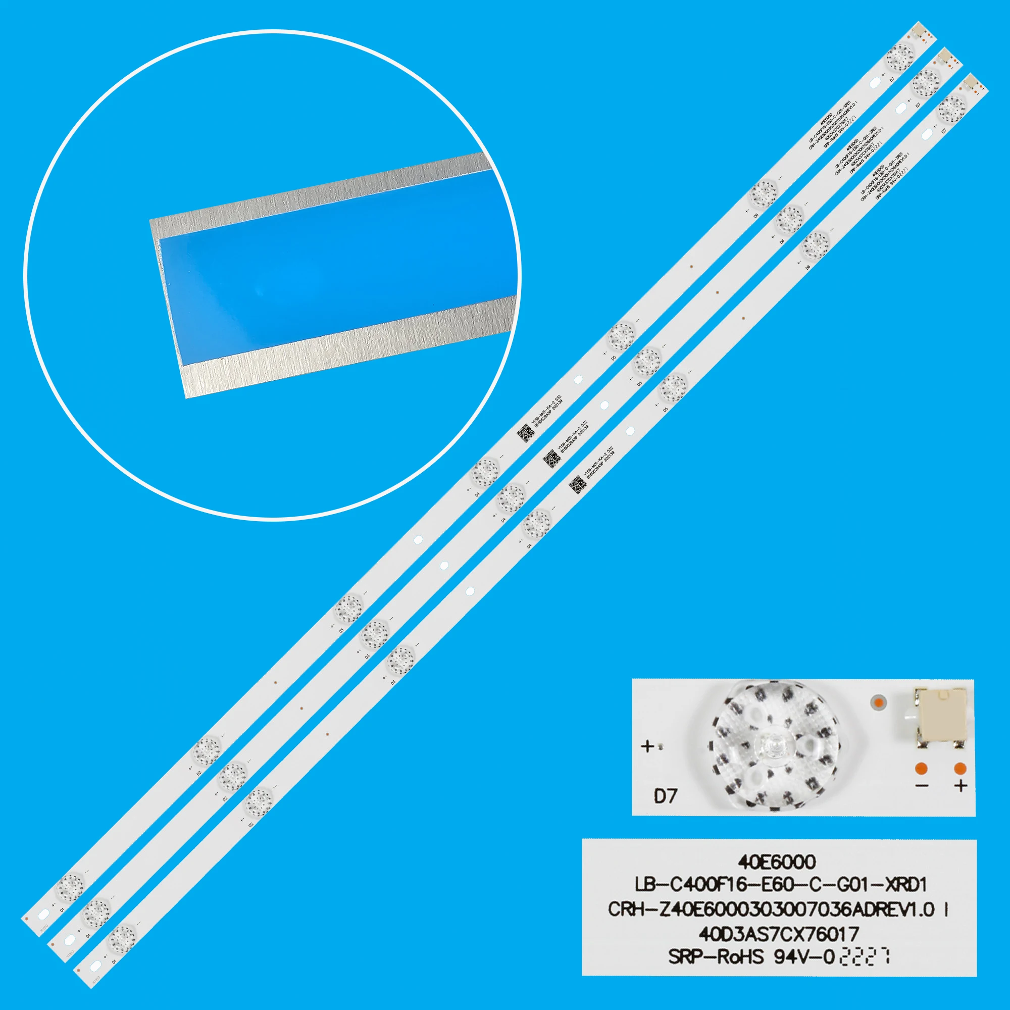 1/5/10 Set Striscia Di Retroilluminazione A Led Per Dsnc P Muslimatexlimatexagrulea Muslimate Lb-C400F16-E60-C-G01-Xrd1 40 E6000