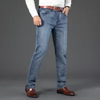 Wthinlee marque droite Stretch classique bleu noir nouveaux hommes d'affaires jean décontracté travail Denim pantalon mâle marque vêtements 5