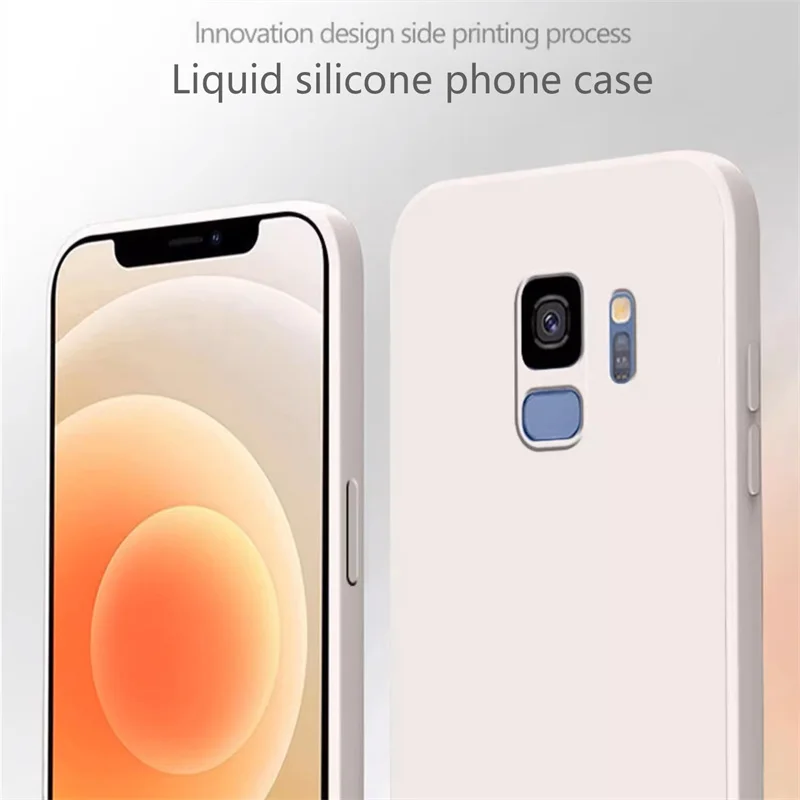 Für Samsung Galaxy S8 S9 S10 Plus S20 S21 FE S22 S23 S24 S25 bunte mode Abdeckung Hohe qualität Original Flüssigkeit silikon Fall – Detail 3