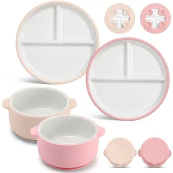 Porcelain Kids Plates & Bowls Set (4 Pieces) 1