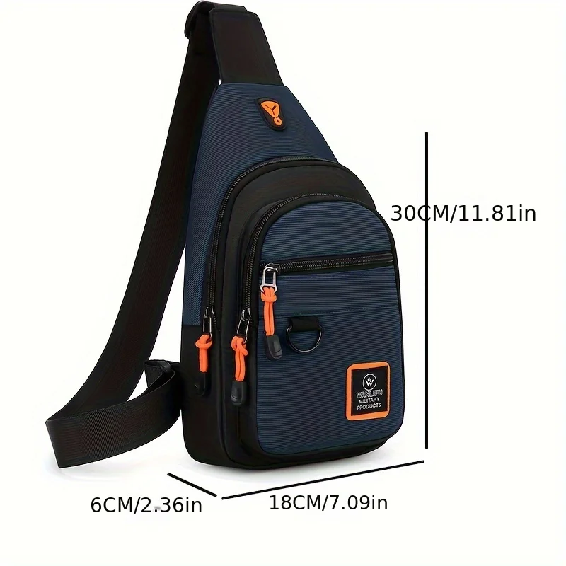 Men' leisure outdoor hiking bike shoulder bag, waterproof sports crossbody...
