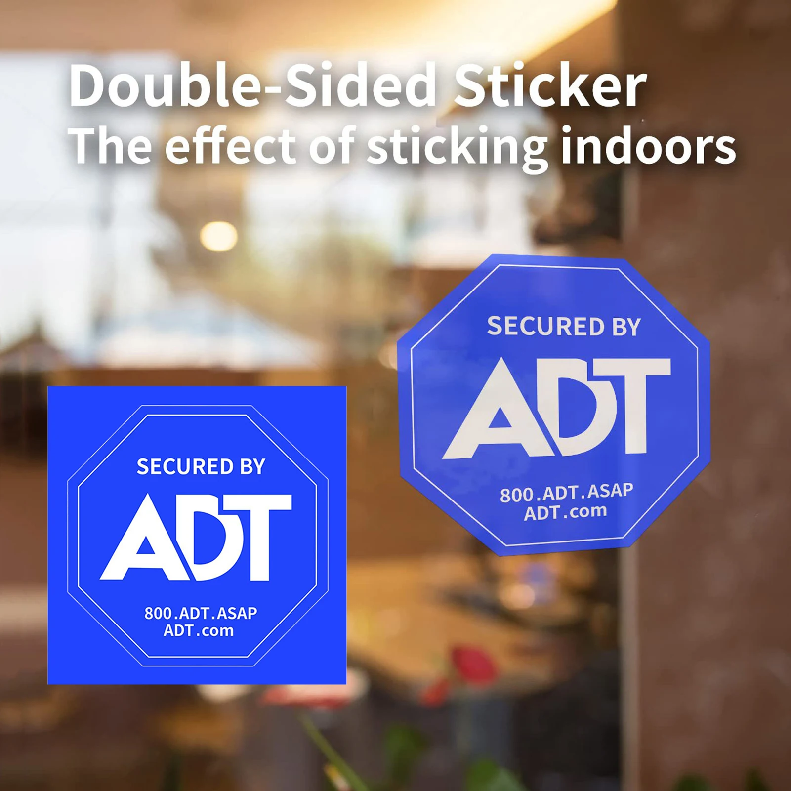 8PCS Window Waterproof Safety Sticker Warning ADT Window Sticker Waterproof Material Decal for Home Decoration