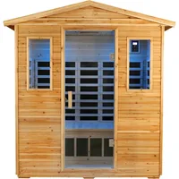 Infrared Sauna, Far & Mid - Infrared Sauna, Withstand Temp -5℉-104℉, Outdoor Indoor Wooden Sauna Room for Home-13 Low EMF Boards 1