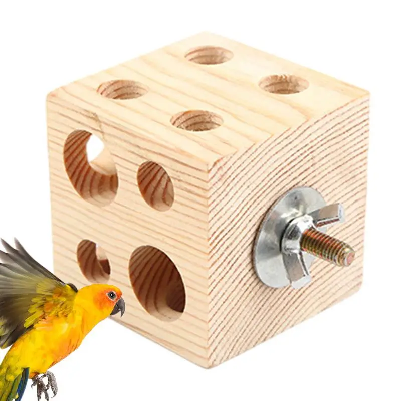 

Bird Foraging Toys Multifunctional Funny Wood Foraging Block Toys Tabletop Puzzle Bird Toy For Chewing Training Bird Toys Supply