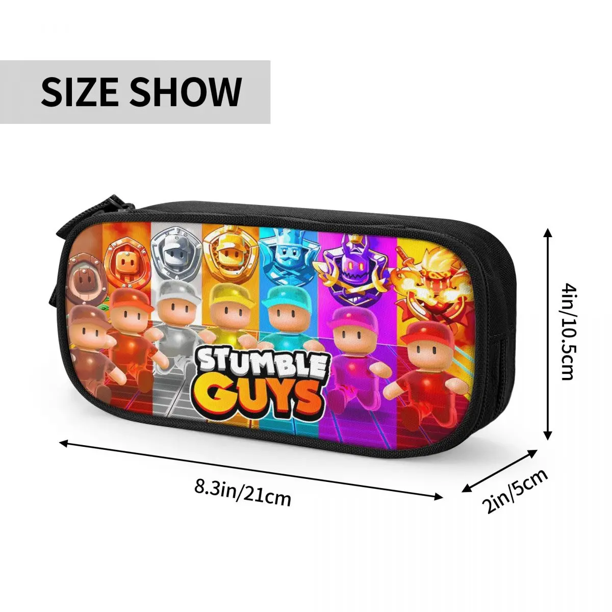 Large-capacity Pencil Case Stumble Guy Office Supplies Double Layer Pencil Box Girl Make Up Bag Suprise Gift 3