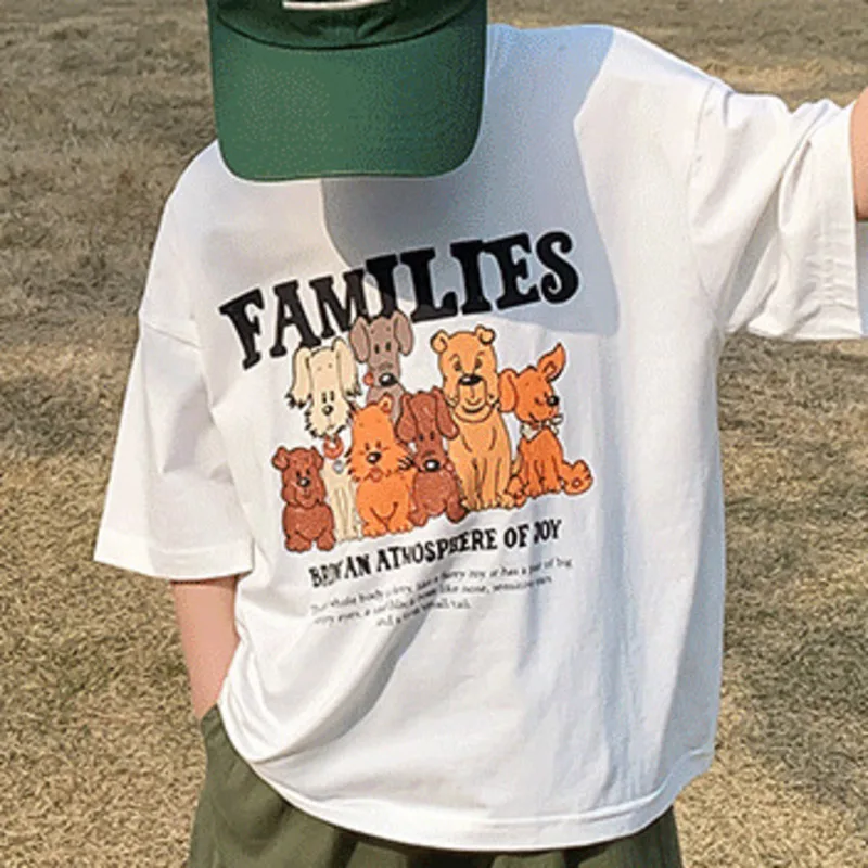 Boys' Summer Short Sleeve T-shirt New Small And Medium Children's Round Neck Top Children's Casual Versatile Half Sleeve Fashion 3