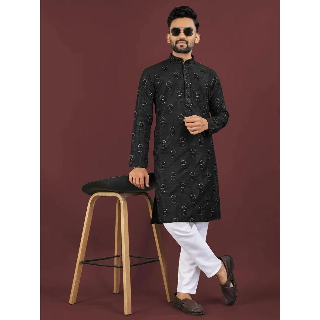 Mens Kurtta Abaya Thobe Arabic Longline Muslim Henley Kaftan Banded Plain Gown Shirts Men's Muslim Kaftan 2026 National style
