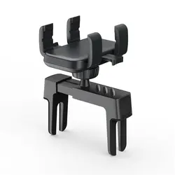 Universal Car Phone Holder for Circular Air Vents - One - Handed Operation & Scratch Prevention (Black)
