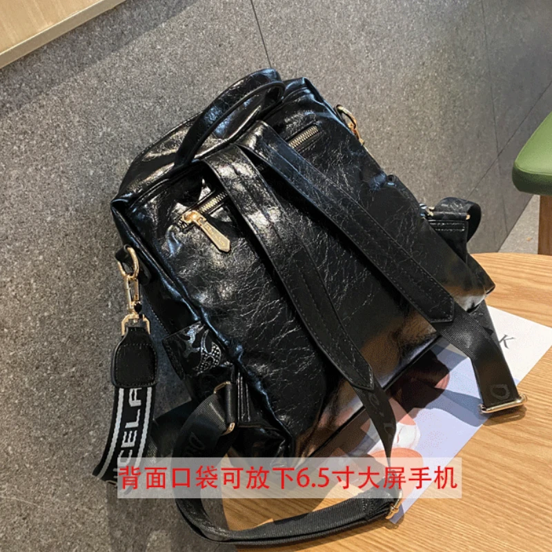 Real Leather Women\'s Backpack Shoulder Bags for Women Fancy Frills Female Back Pack  Sac à dos Cute Women Mochilas Para Mujer