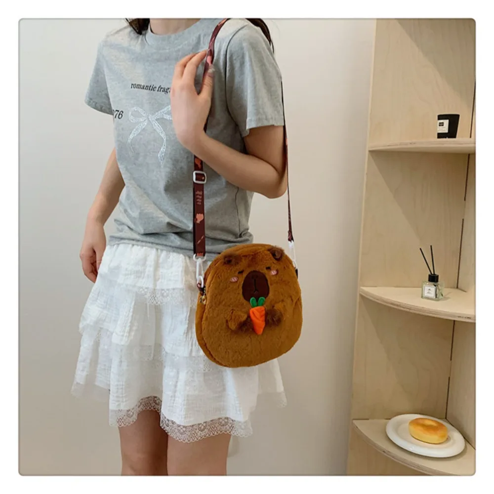 Large Capacity Capybara Plush Shoulder Bag Cartoon Capybara Handbag Unisex Capybara Handbag Best Sellers In Luggage, Bags