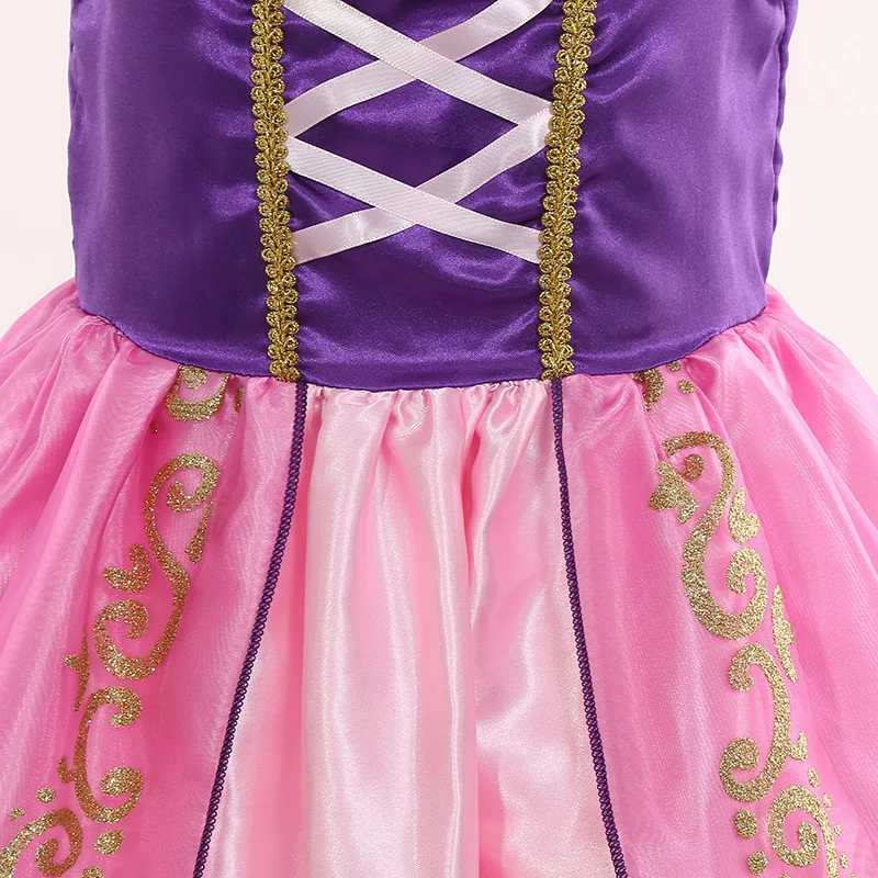 Costume da Rapunzel per ragazze, bambini, principessa, cosplay, abito estivo, abiti da festa a fiori - immagine 4