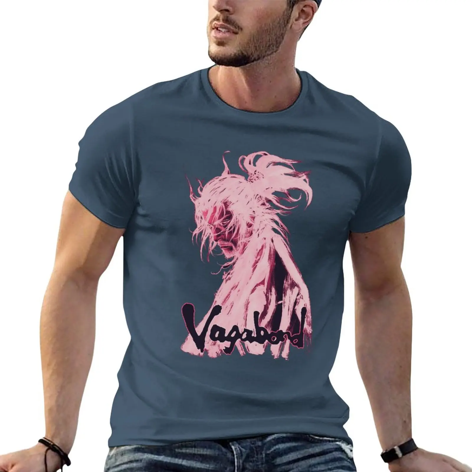 Neon Musashi Miyamoto Vagabond Classic Manga T-Shirt Cute Top Sweat Shirt Manica Corta Tee Mens Workout Shirts