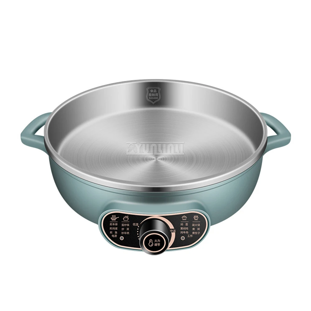 304 Stainless Steel Electric Pancake Pan Multi functional Non Stick Electric Frying Pan 6