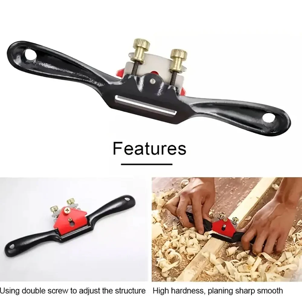 9" Woodworking Hand Tools Wood Trimming Tool Hand Planer Screw Planer Shave Wood Cutting Edge Adjustable Hand-Operated Woodworking Carpenter DIY Model Making