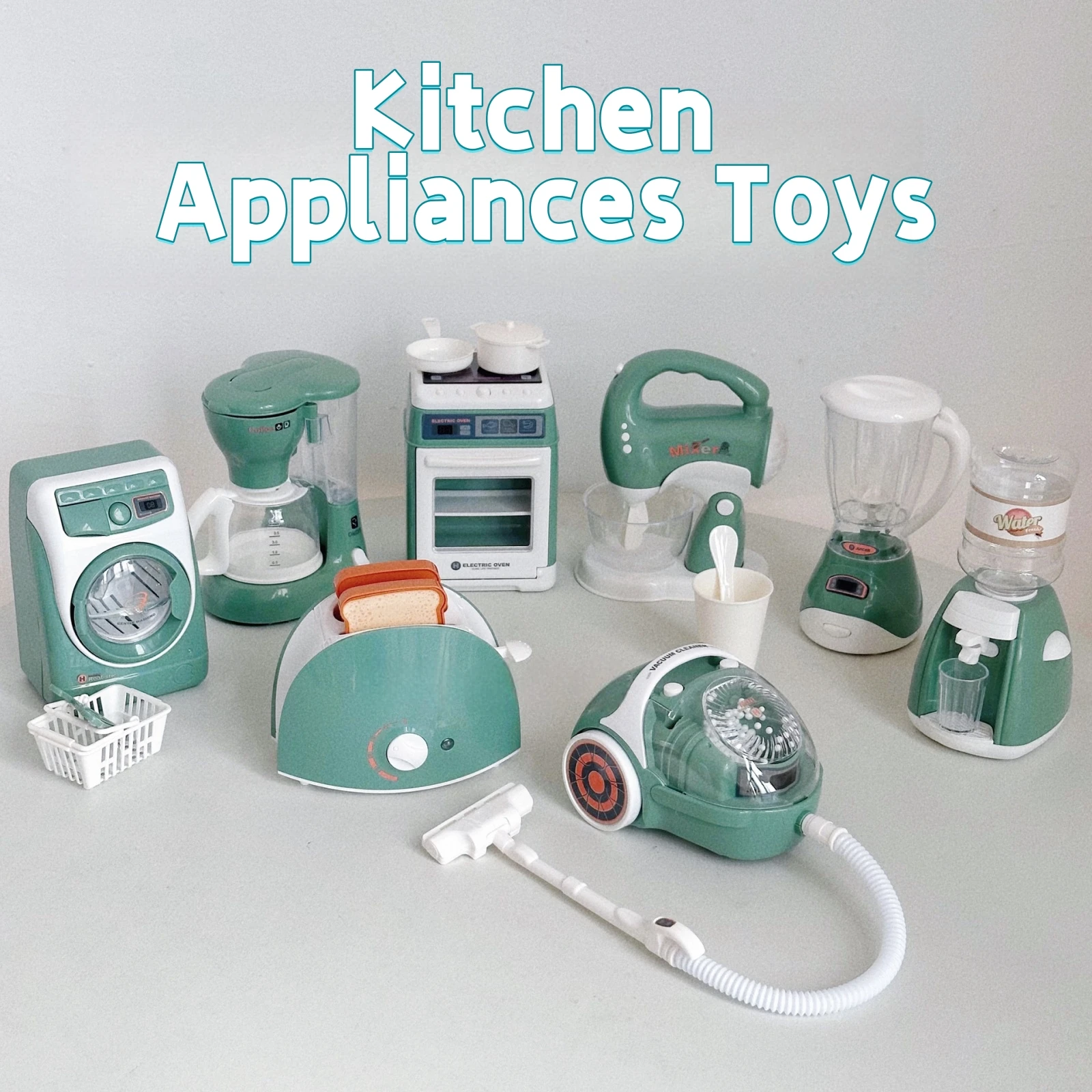 Pretend Play Kitchen Toys Coffee Machines Toasters Boys Girls Gifts Role-Playing Games Cooking Education Toys With Lights