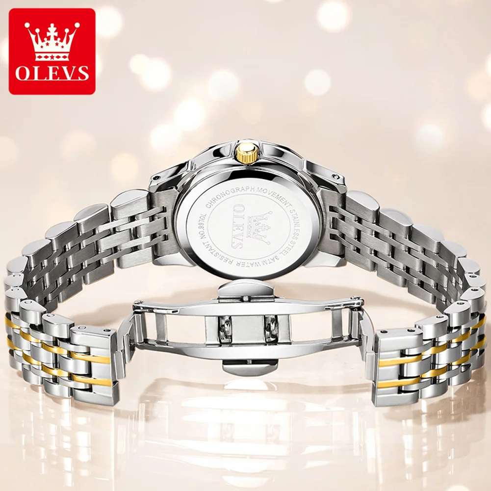 OLEVS Business Mens Watches Top Brand Luxury Quartz Watch Stainless Steel Waterproof Sports Week Date Clock Relogio Masculino