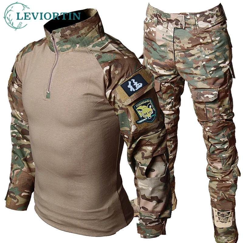 New Men's Frog Suit Airsoft Outdoor Clothes Paintball SWAT Assault Uniform Shirts and Pants for Men 4