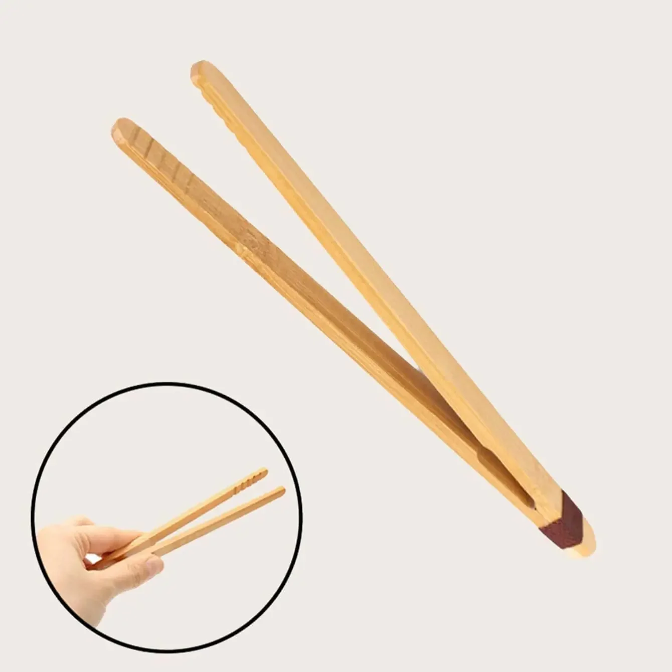 1pc Bamboo Tea Tongs - Natural Durable Retro Handmade Lightweight Tea Clamp for Easy Handling