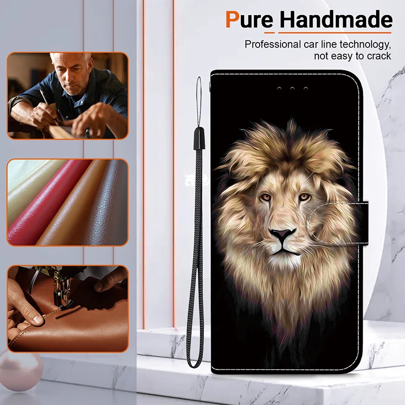 Stand Flip Wallet Leather Protective Case Cover