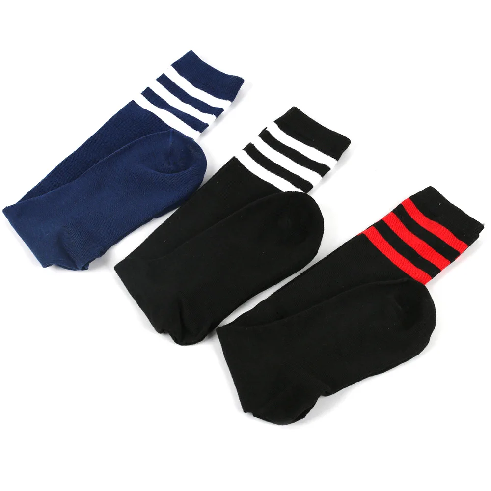 College-Socken mit drei Streifen und mittlerer Röhre für Damen, Baumwolle, Sommer, Frühling, Schulmädchen, knielange Socken, Performance-Socken mit mittlerer Wade – Detail 15